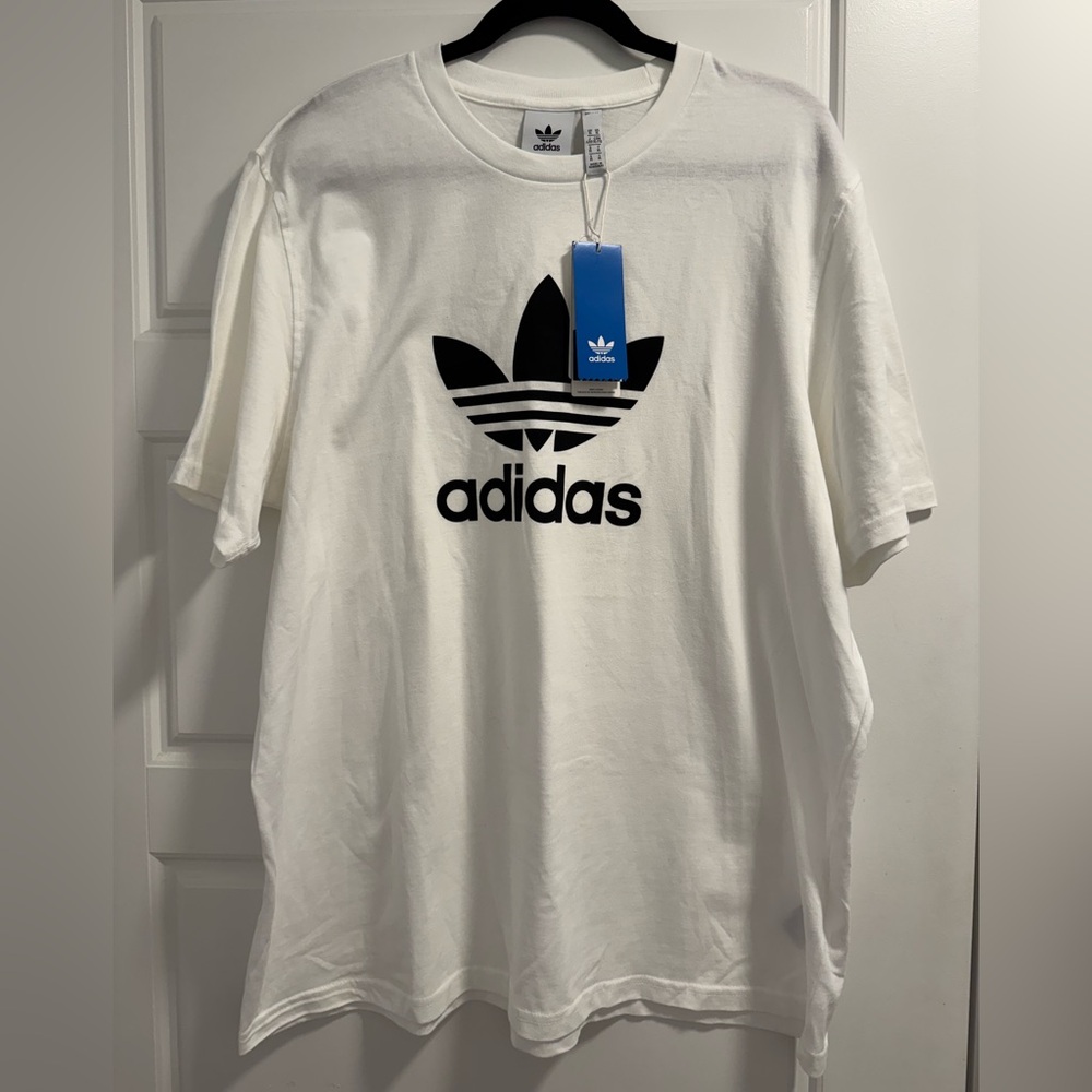 Adidas White Men’s T-Shirt with Logo — Size XXL | NWT (Never Worn)